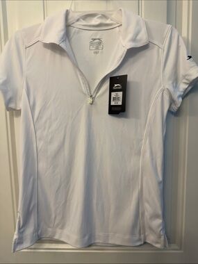 Slazenger women’s White Tech Short-Sleeve Golf Polo size small